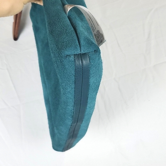Eileen Fisher Teal Pebbled Leather Tote - Picture 11 of 11